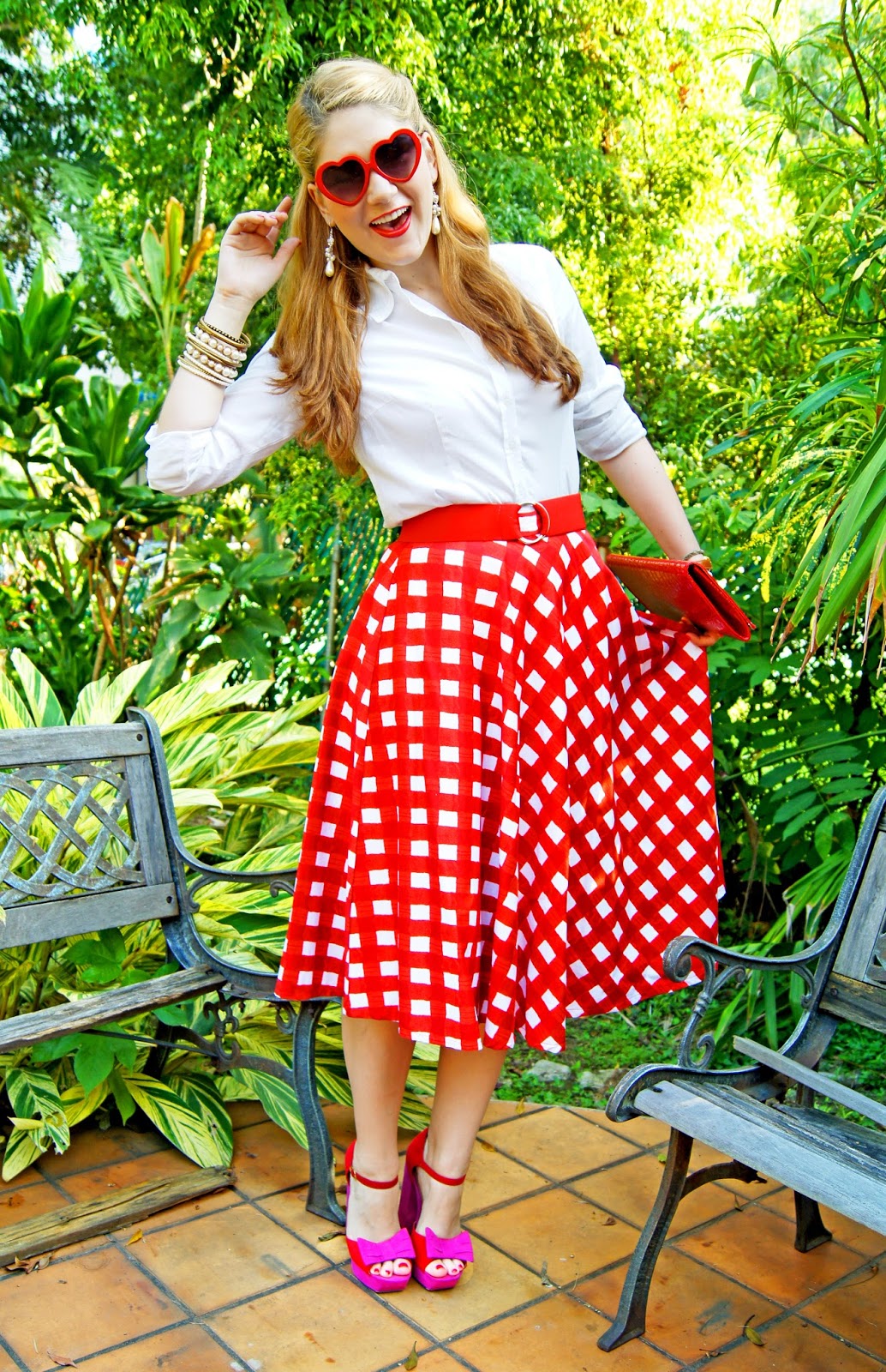 Checkered Skirt Outfit
