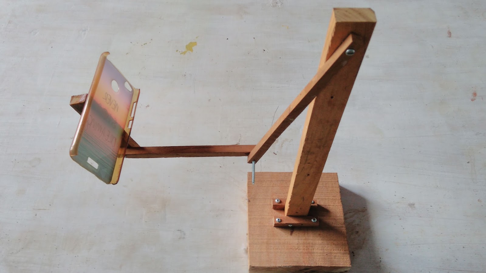 DIY wood stick mobile tripod making at home