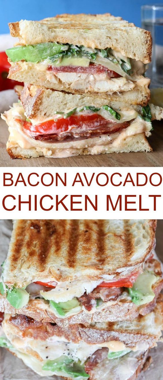 Chicken Avocado Bacon Sandwich Melt My Kitchen Recipes