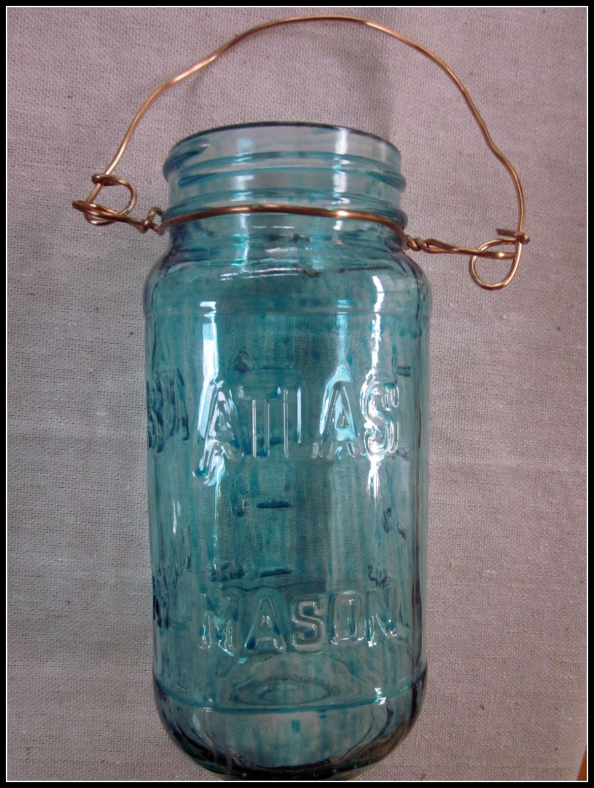 How to Paint Blue Mason Jars