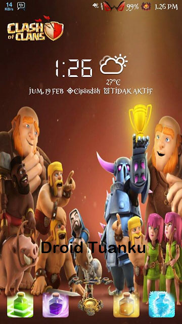 theme clash of clans coc for asus zenfone 5