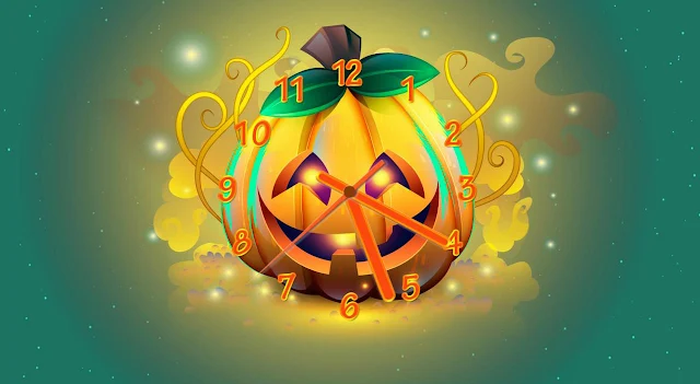 Halloween Pumpkin Clock Screensaver
