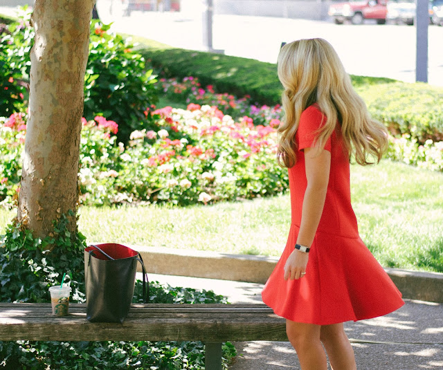 how to style a little red dress 