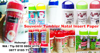 Jual Souvenir Tumbler Natal Insert Paper T88