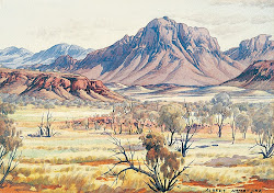 namatjira albert australia sonder australian painting mount landscape mt watercolour national artist aboriginal ranges macdonnell painted pencil 1902 1959 1957