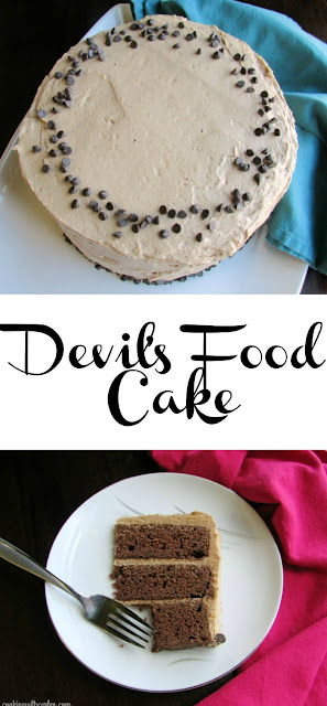 Three layers of chocolate cake wrapped in a luscious and rich chocolate frosting. You may think it is the work of angels, but apparently it is the Devil's food. Either way, it tastes heavenly and you should give yourself some grace and make one! It would be a perfect birthday cake or way to end a dinner party. Three layers of chocolate cake wrapped in a luscious and rich chocolate frosting. You may think it is the work of angels, but apparently it is the Devil's food. Either way, it tastes heavenly and you should give yourself some grace and make one! It would be a perfect birthday cake or way to end a dinner party.