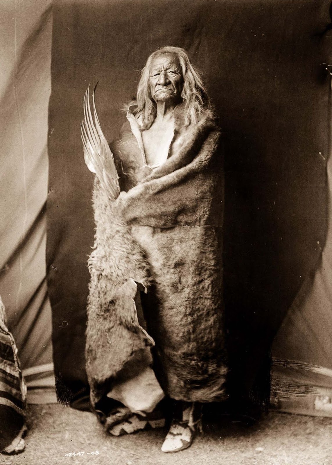 Black Eagle, an Assiniboin man. 1908.
