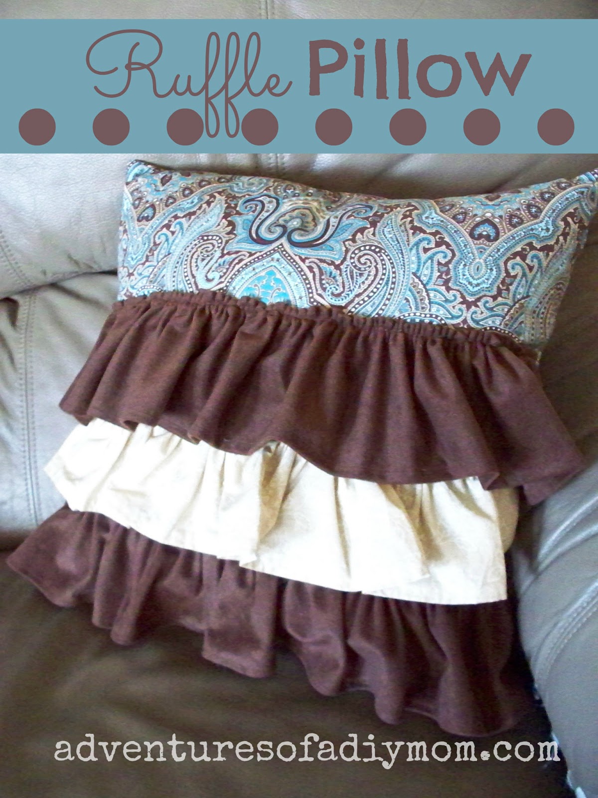 Ruffle Pillow Tutorial Adventures of a DIY Mom