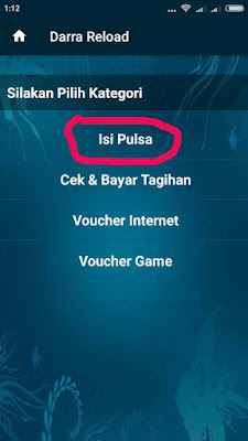 cara mengisi pulsa lewat apk android