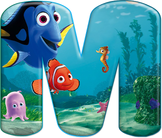 Abecedario Buscando a Nemo y Buscando a Dory. Finding Nemo Alphabet with Dory.