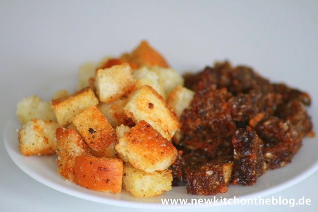 selbstgemachte Croutons