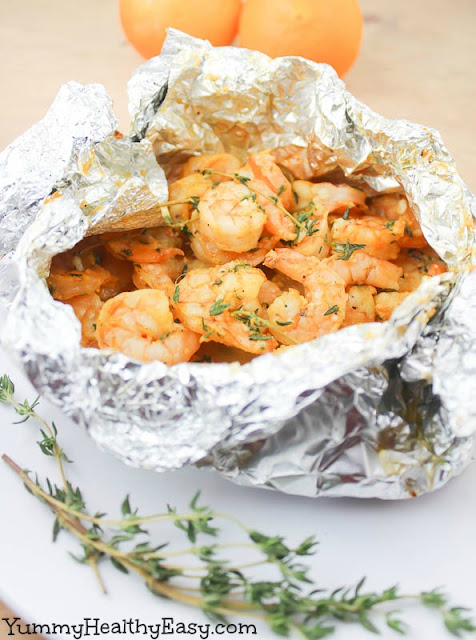Foil Packet Grilled Shrimp