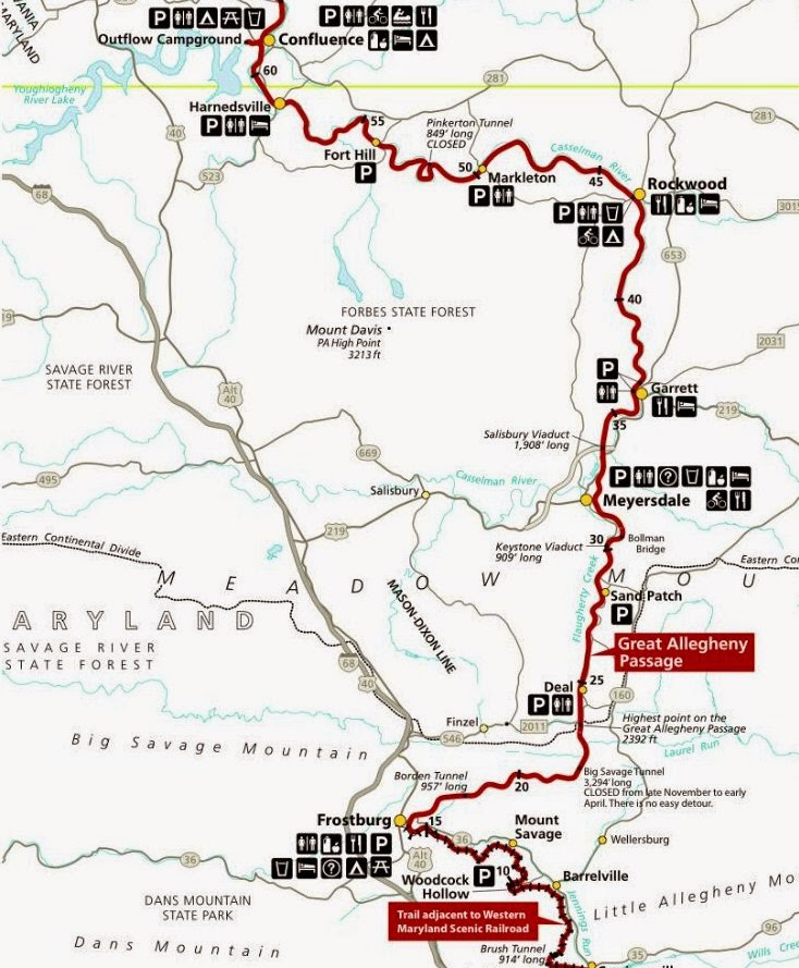 Biking the Great Allegheny Passage - GAP%2Bsouth