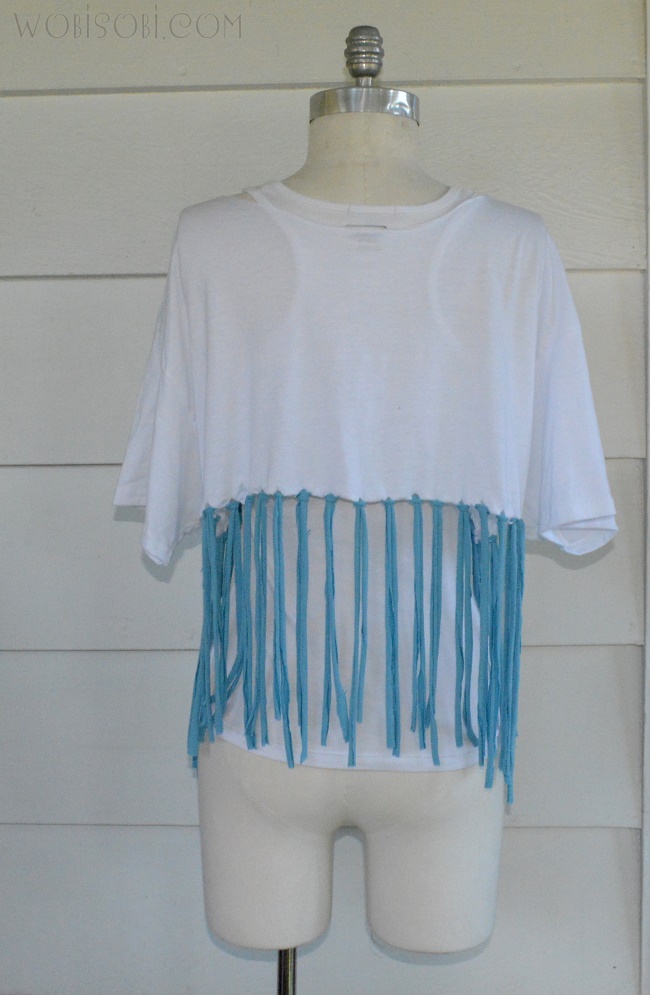 WobiSobi Color Block No Sew, Fringe Shirt DIY