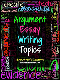 Argument Essay Writing Topics (or Claims)