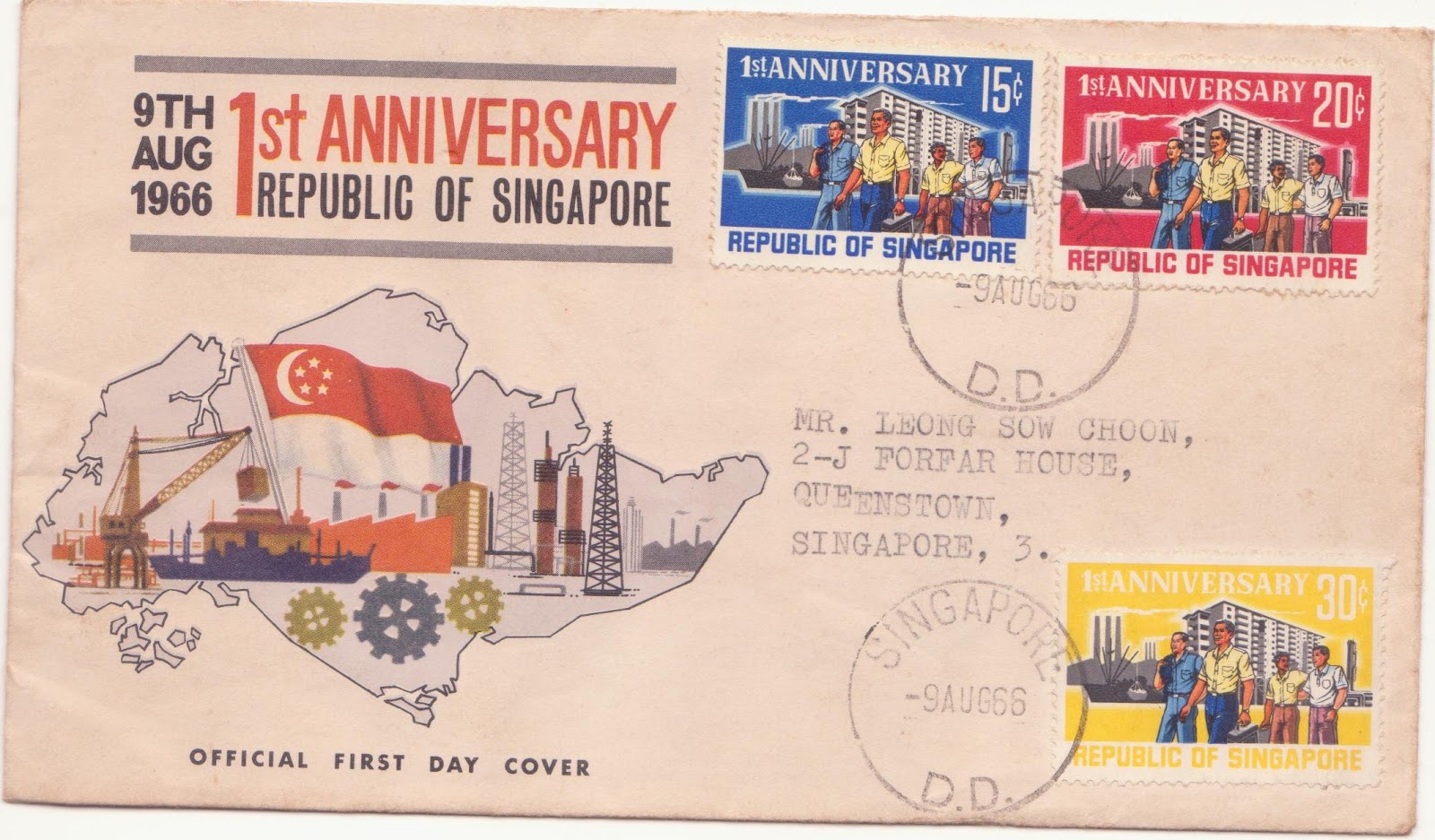 Collectible Items For Sale Singapore First Cover stamps