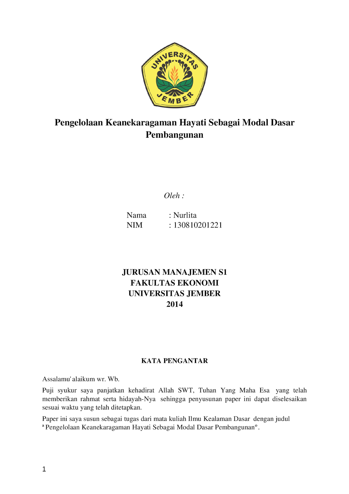 Contoh Makalah Keanekaragaman Hayati Safekey
