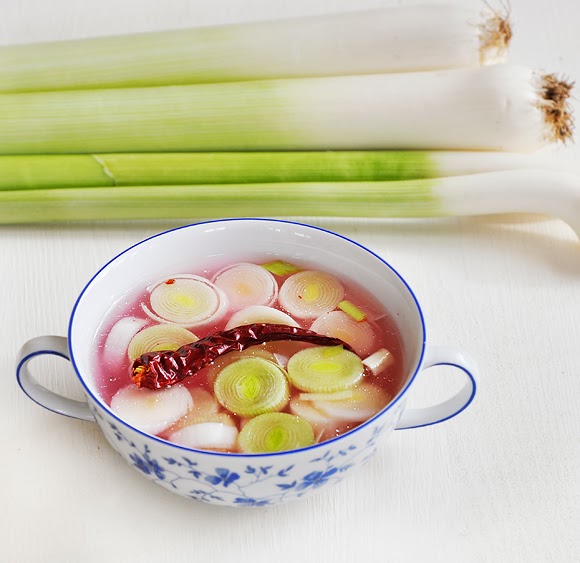 Confessions of a spoon Cold Leek Soup with Sauerkraut Juice
