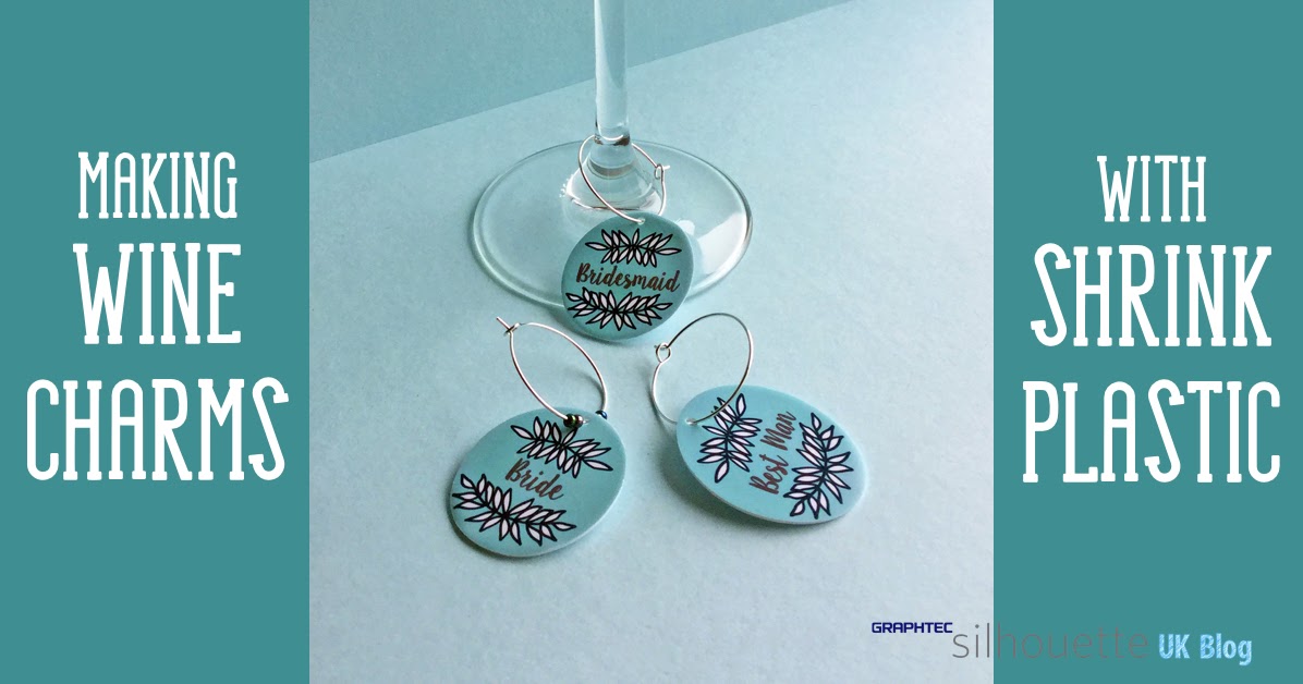 Silhouette Using Shrink Plastic - Wine Charms for Weddings and Parties