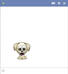 Cute Little Puppy Facebook Emoticon