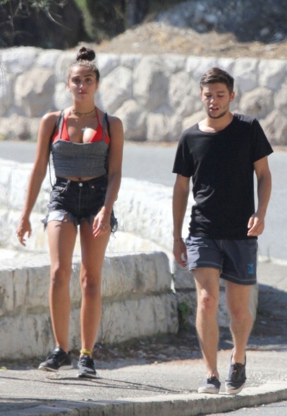Lourdes Leon With Friends In France Lourdes Leon (Madonna Daughter) was seen taking a walk with friends in Villefranche-sur-Mer, France on Sunday (August 11). The 16-year-old wore jean shorts and a gray tank over a red bik!ni top. She recently blogged about dealing with summertime.