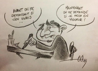 Nouveau problème du métier caricaturiste - attentat Charlie ©Guillaume Néel