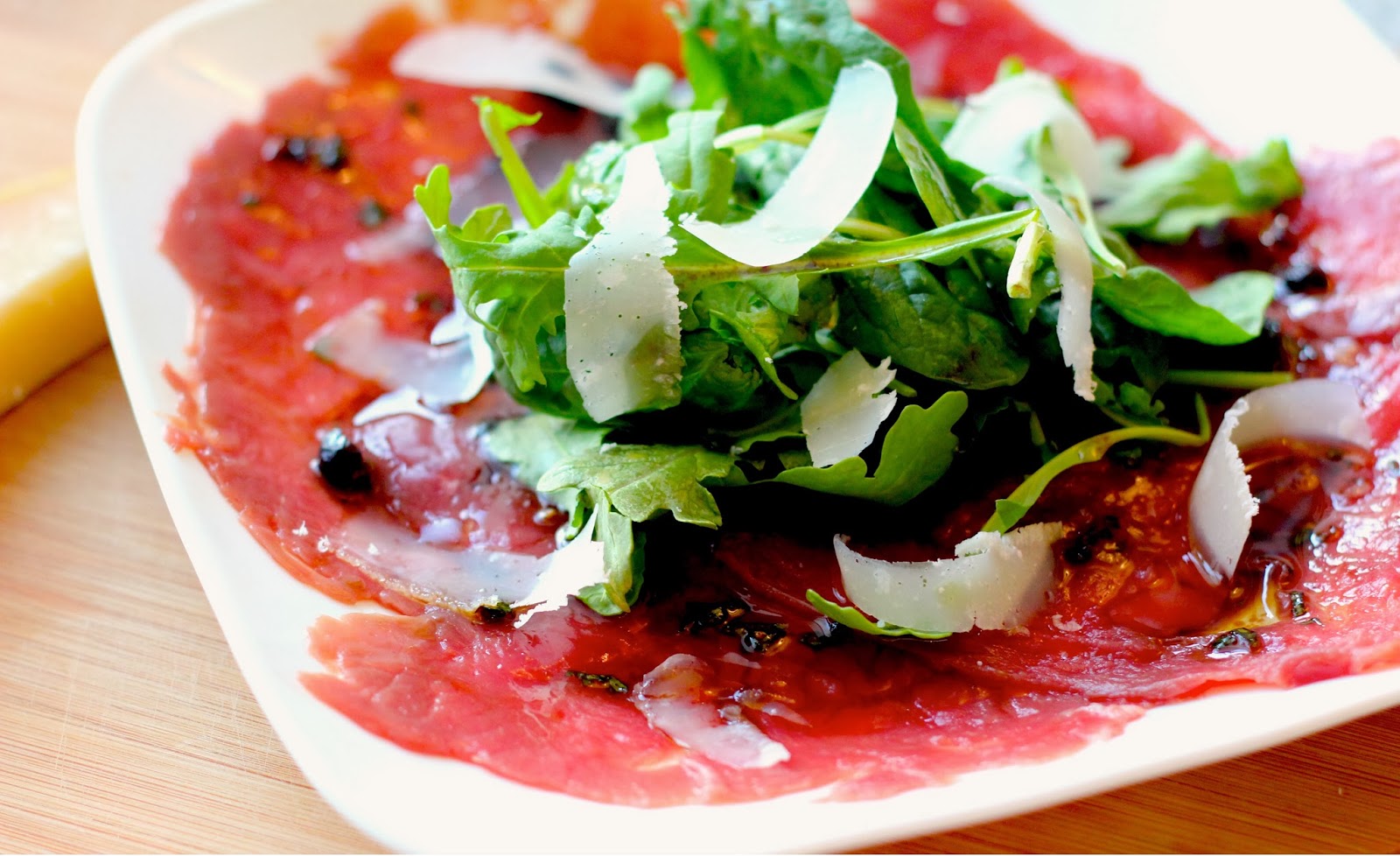 Venison Carpaccio with Juniper Berry and Balsamic Vinaigrette