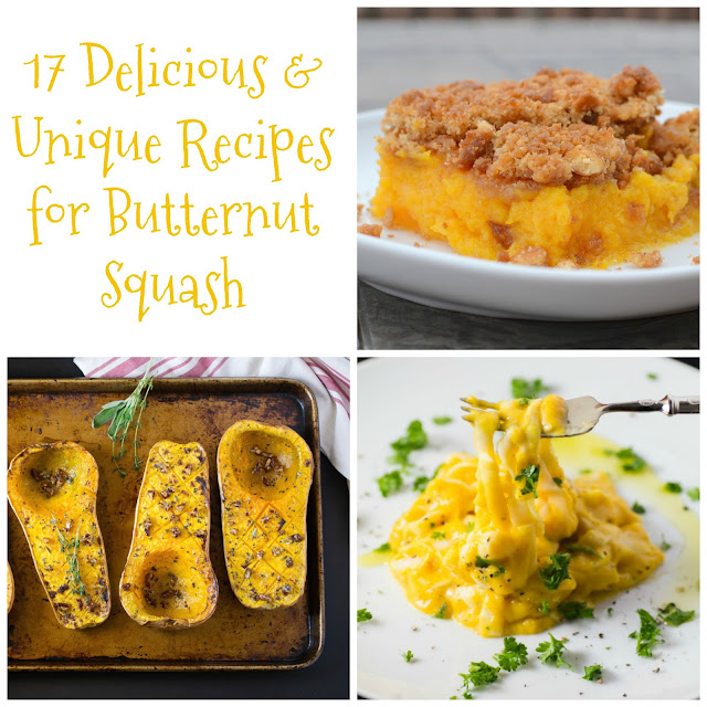 Need some tasty ideas to use butternut squash? Look no further! You can find pastas, dessert, soups, salad and more! 17 Delicious & Unique Recipes for Butternut Squash from Hot Eats and Cool Reads!