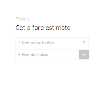 Uber fare estimates