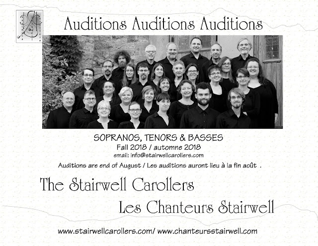 2018 Stairwell Carollers audition notice