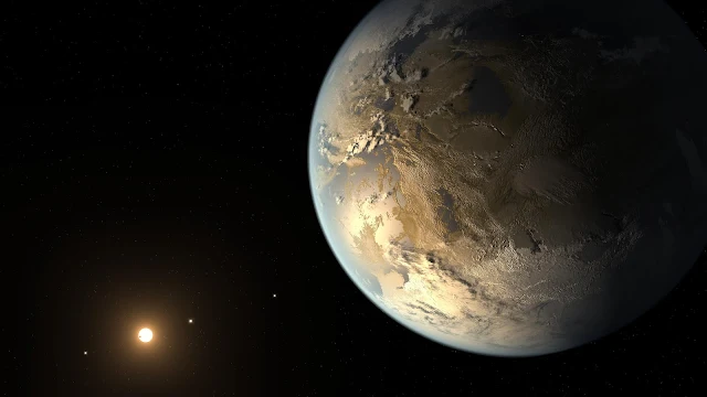 Concepção artística do suposto planeta Kepler 186f