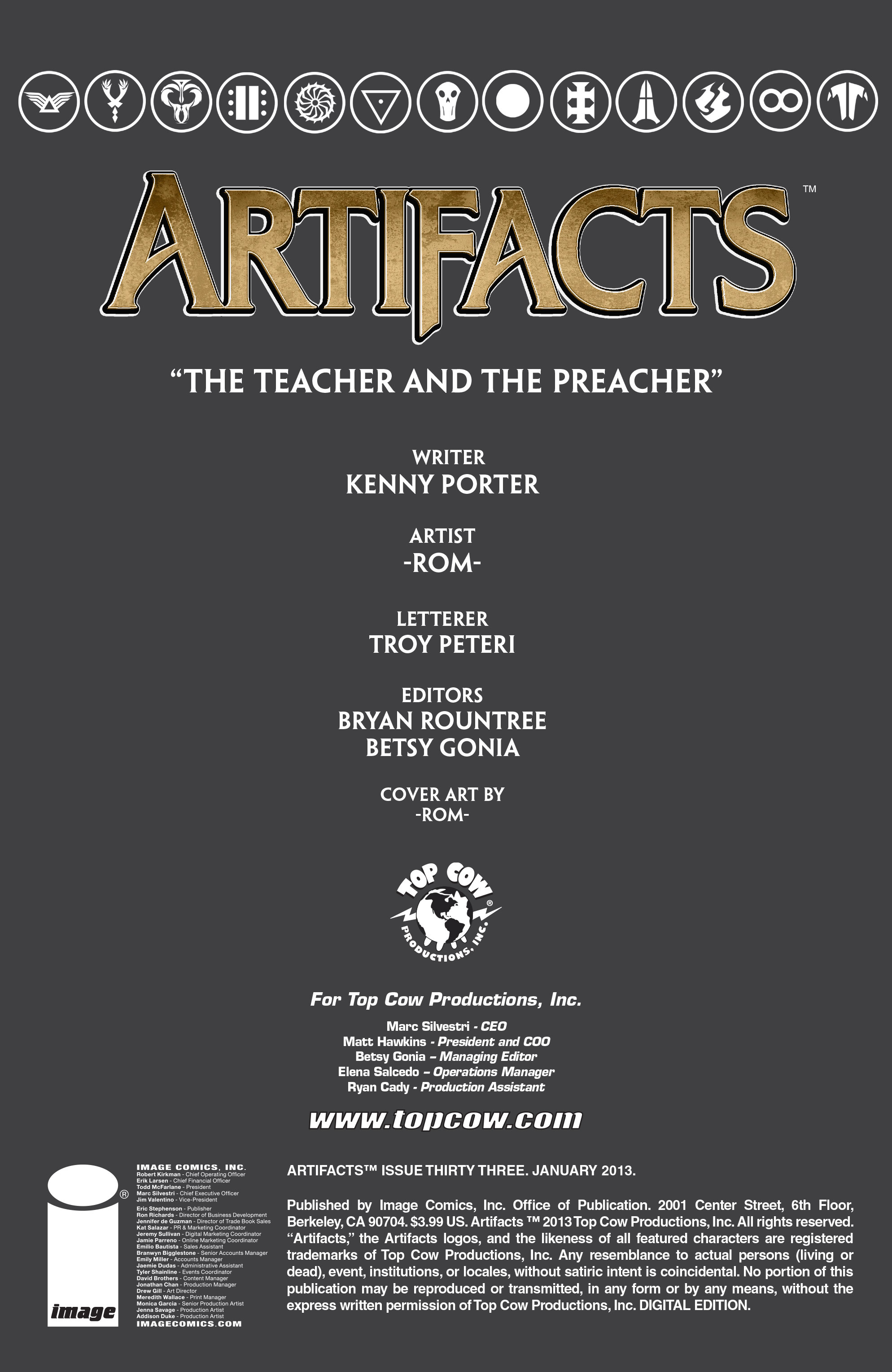 Read online Artifacts comic -  Issue #33 - 2