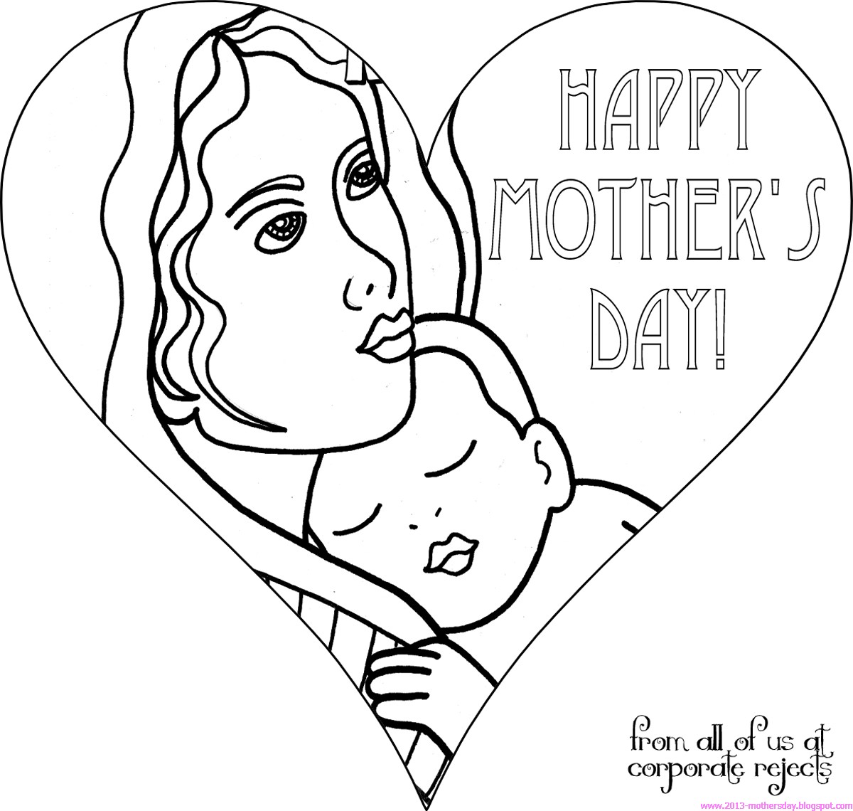 mothers coloring pages - photo #38