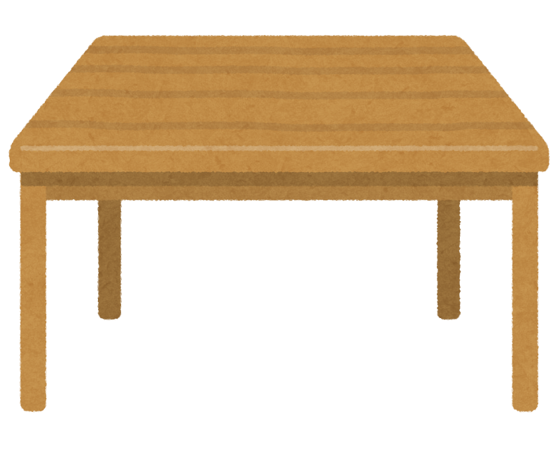 木のテーブルのイラスト 正面 かわいいフリー素材集 いらすとや