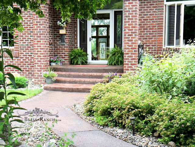 Conrete Stain Front Porch Step Walkway Bliss-Ranch.com