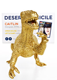 DIY Dinosaur Business Card Holder
