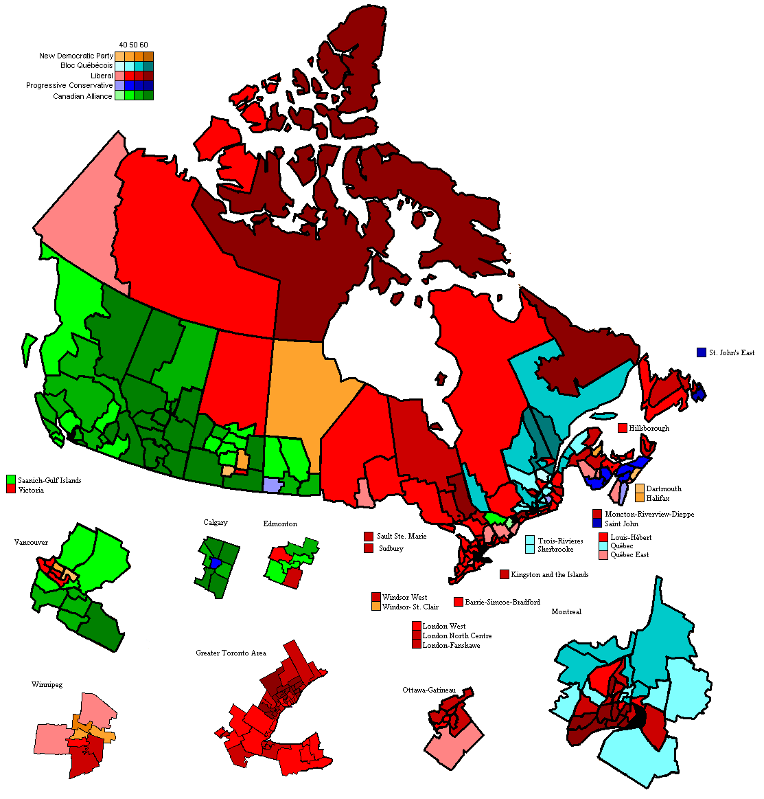 Canadian Election Atlas Federal elections