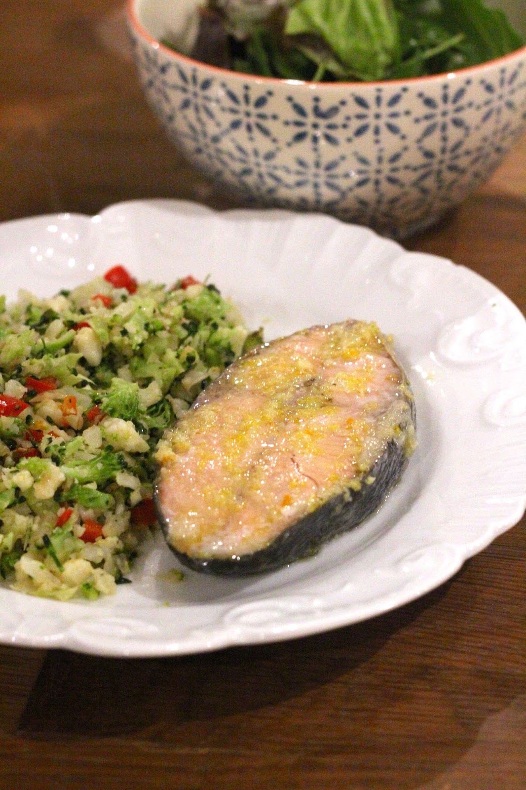 Salmão no Forno com Gengibre, Limão e Alho