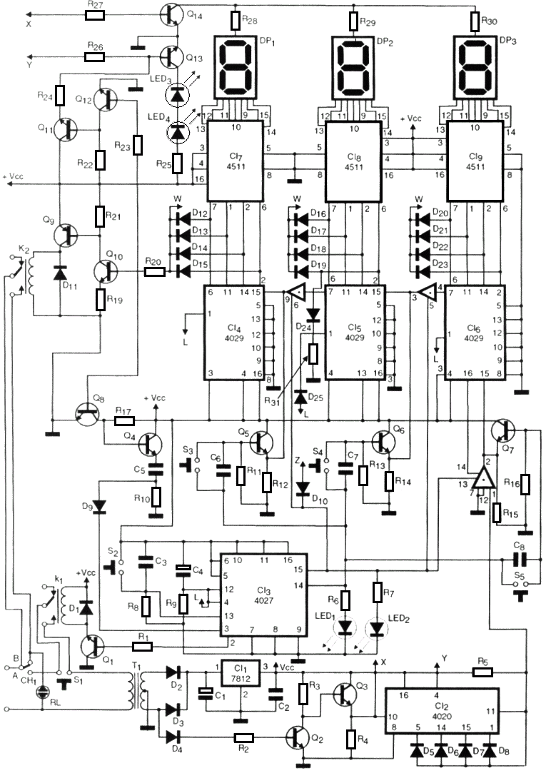 Esquema\Circuito de Timer Digital