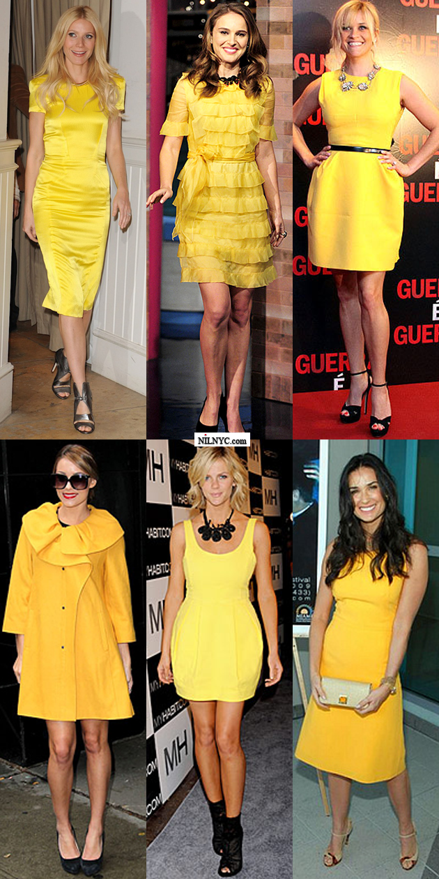 Trend: Yellow Dress - How to Celebrities Combines 2
