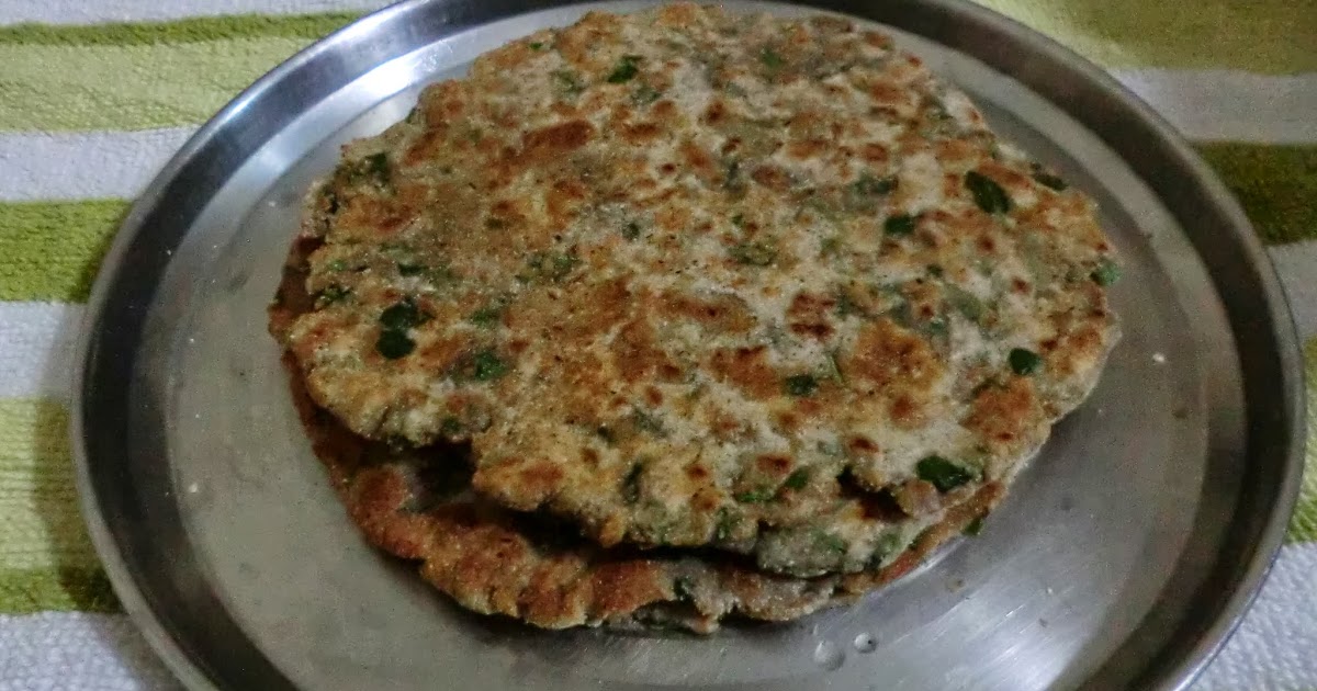Hema's Musings curry leaves and Water Chestnuts flour paratha