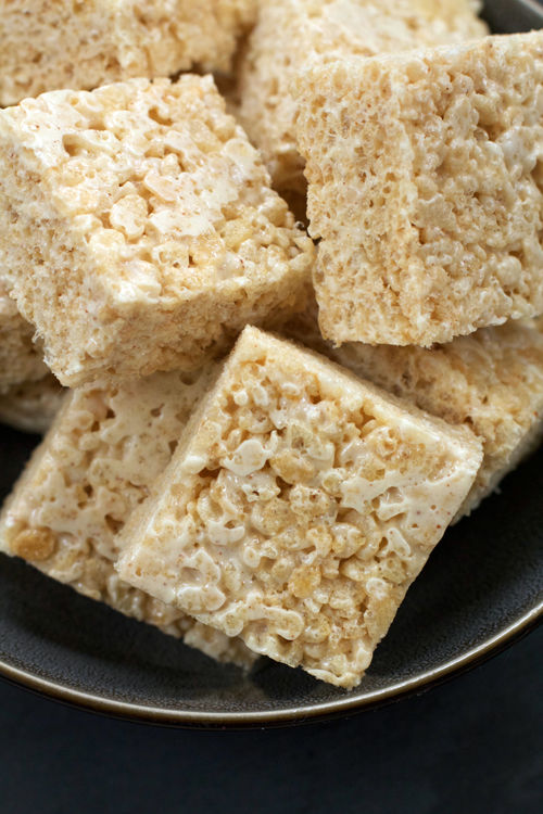 Browned Butter and Miso Crispy Rice Treats || A Less Processed Life