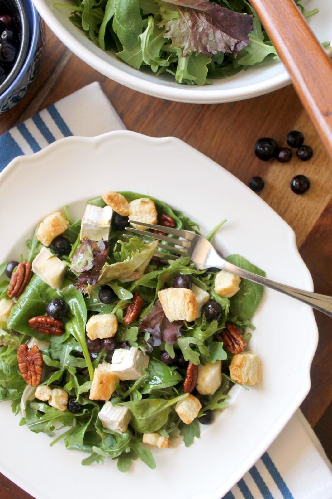 Blueberry & Brie Salad with Puff Pastry Croutons FWCon 2016 The