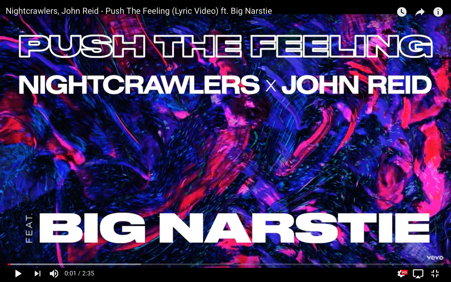 SkyGecko Official Lyric Video Nightcrawlers, John Reid Push The Feeling, ft. Big Narstie