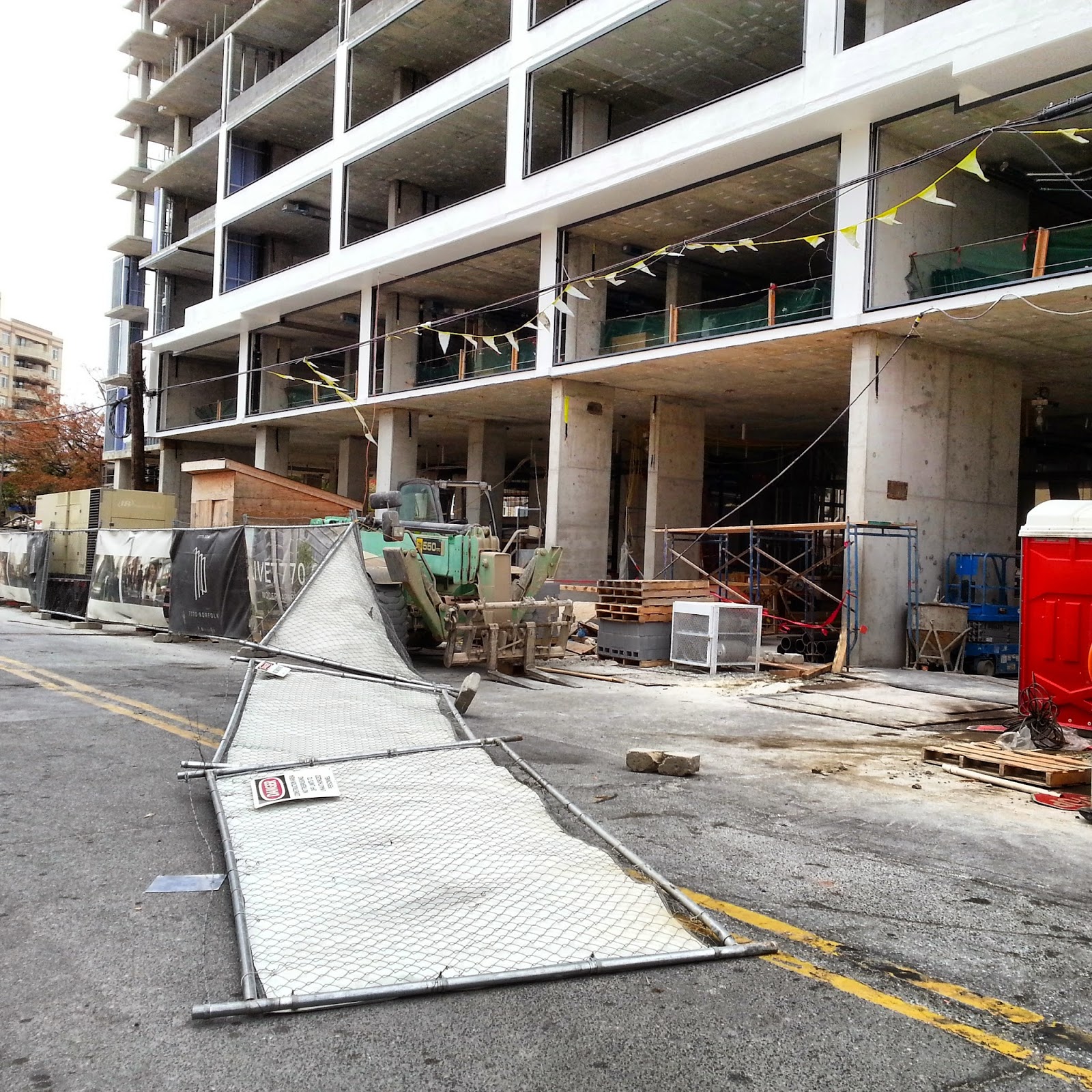 Robert Dyer Bethesda Row HIGH WIND BLOWS FENCE DOWN AT BETHESDA