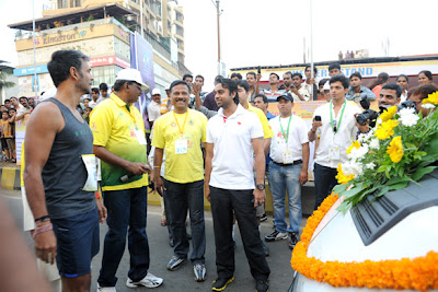 Riteish & Mahima at 2nd Vasai-Virar Mayor's Marathon