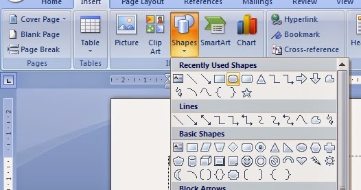 Cara membuat shape dan menambahkan text pada shape di ms word - Tutorial Ms Word - Tutorial Komputer