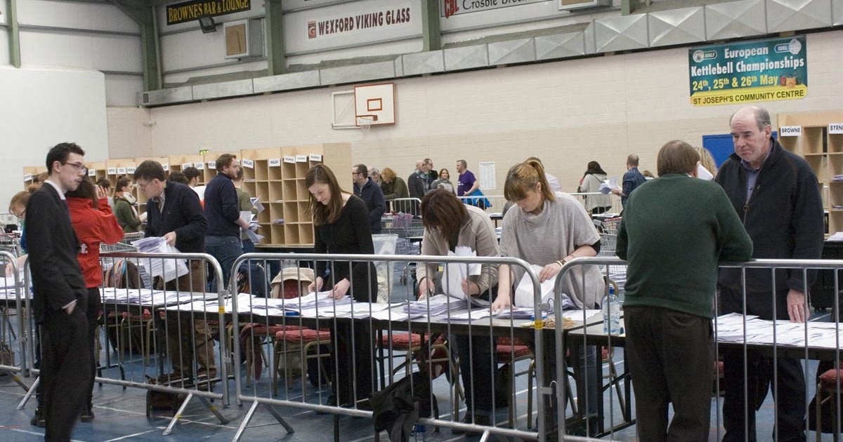 Wexford General Election count centre.