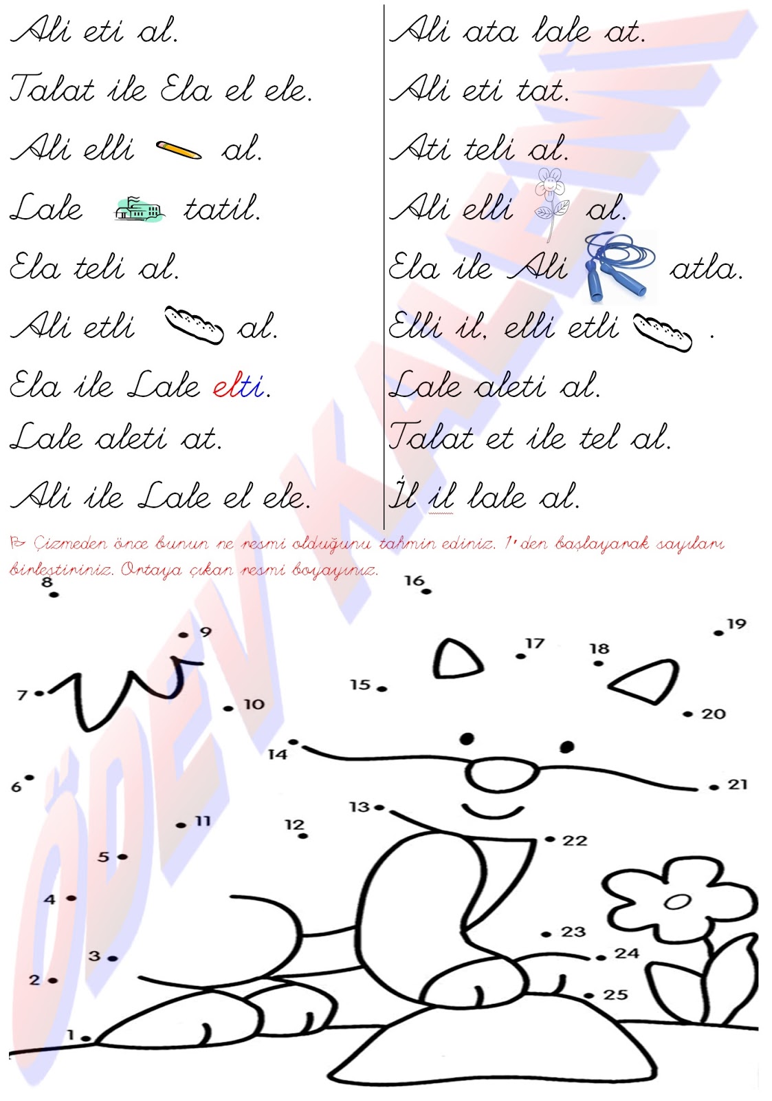 sinif okuma yazma etkinlikleri