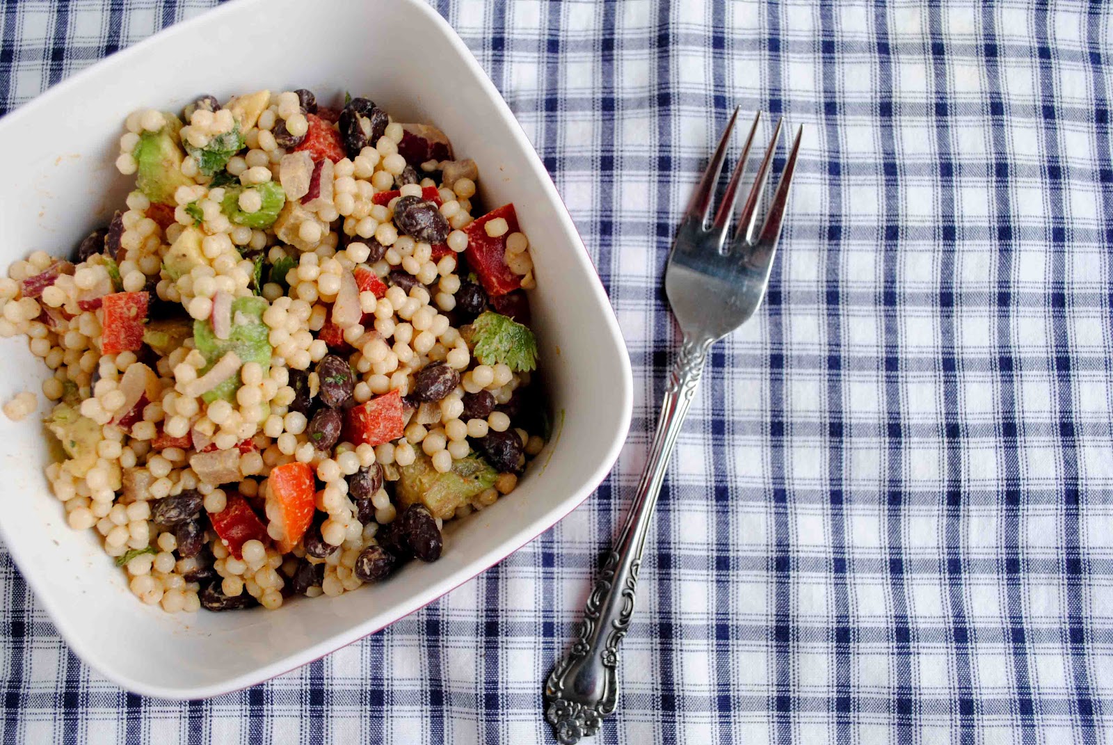 Israeli Couscous Salad with Cilantro Lime Dressing Neighborfood